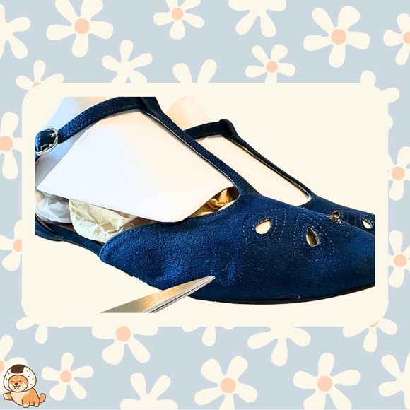 ModCloth The Zest Is History T-Strap Flats, Navy, Sz 8.5 - Picture 7 of 12